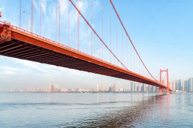 Wuhan papağan shoal yangtze Nehri Köprüsü