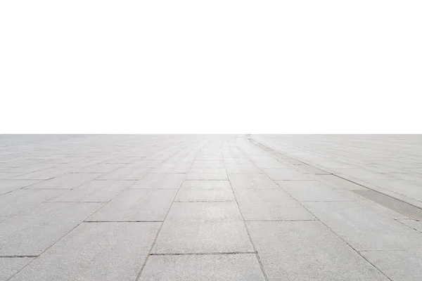 Lantai persegi beton kosong terisolasi — Stok Foto