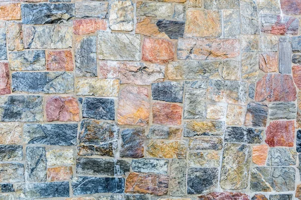 多彩石头砌的墙 — 图库照片