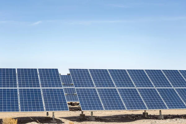 Solar energy on gobi desert — Stock Photo, Image