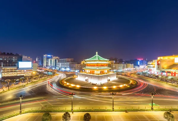 Xian klokkentoren bij nacht — Stockfoto
