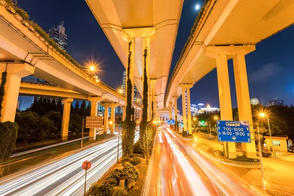 City viaduct closeup at night — Stock Photo, Image