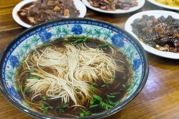 Chinesische Nudeln Nahaufnahme — Stockfoto