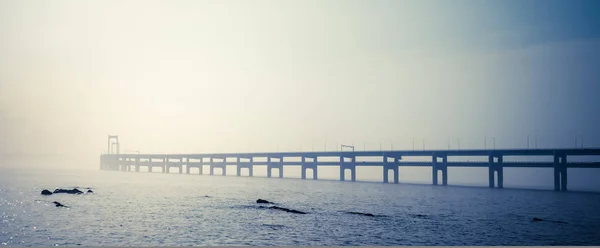 Dalian bahía puente panorama — Foto de Stock