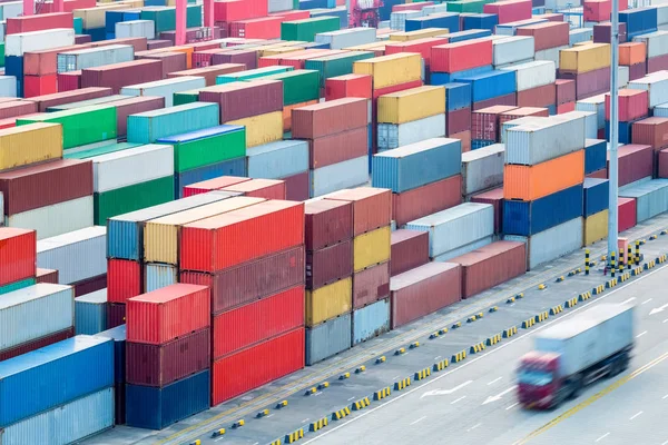 Container yard close-up — Stockfoto