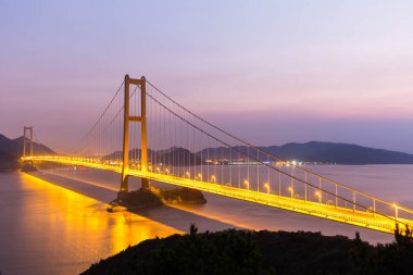 gece Zhoushan xihoumen Köprüsü