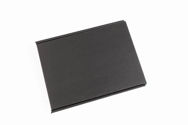 Black paper box isolated — Stock Photo, Image