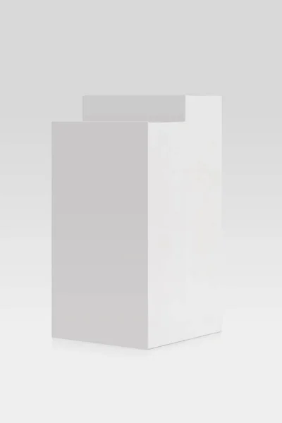 Två vita papper lådor isolerade — Stockfoto