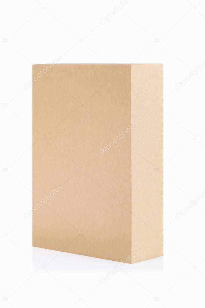 brown paper box isolated