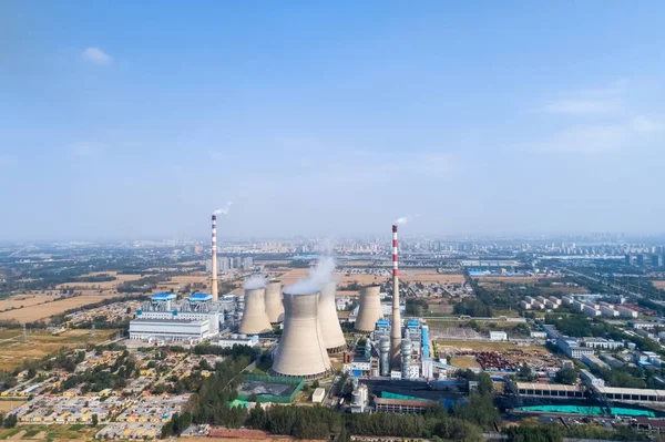Luftaufnahme des thermischen Kraftwerks — Stockfoto