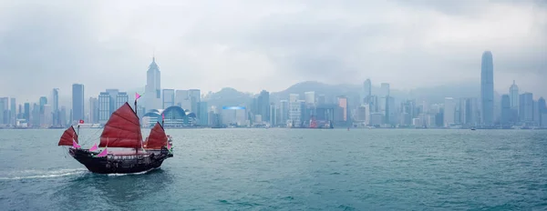 홍콩 전통 범선 — 스톡 사진