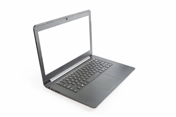 Laptop isolated with blank screen — Stock Photo, Image