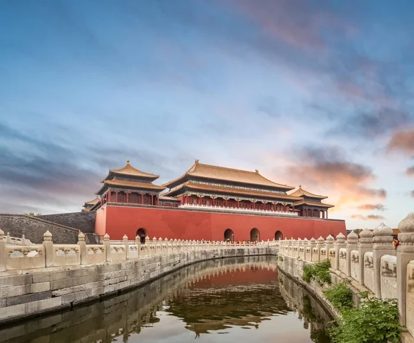 Beijing forbidden city in sunset — Stock Photo, Image