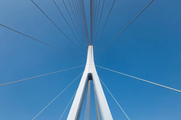 Primer plano del puente cableado —  Fotos de Stock