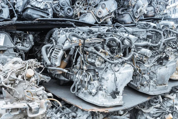 recycling car engines closeup