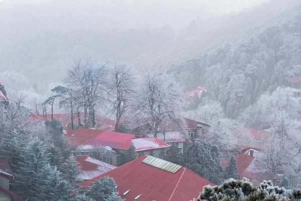 Belle montagne lushan en hiver — Photo