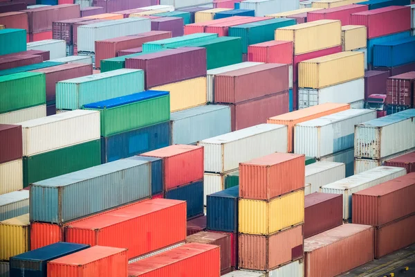 Nahaufnahme Containerplatz — Stockfoto