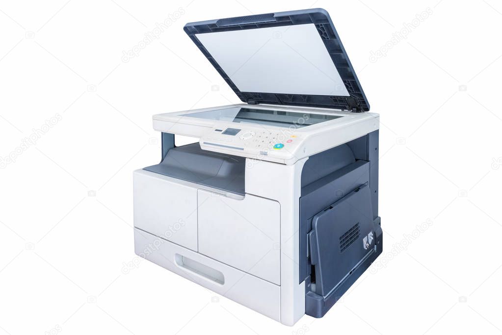 print copy machine isolated