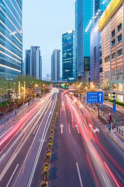 Shanghai centro de la ciudad paisaje — Foto de Stock