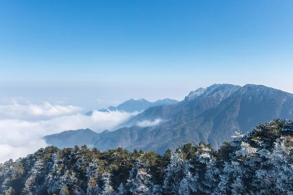 Berg Vroege Winter Een Beroemde Toeristische Attractie China — Stockfoto