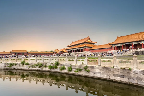 黄昏时分在中国北京的皇宫 — 图库照片