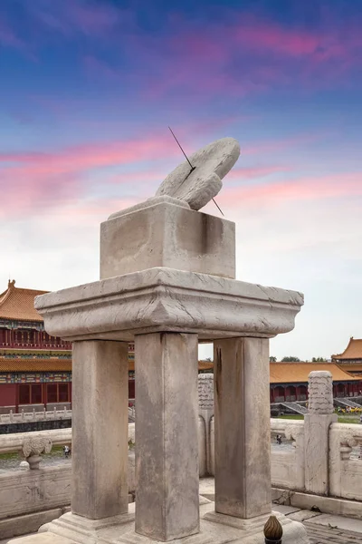 Παραδοσιακό Ηλιακό Ρολόι Στο Beijing Απαγορευμένη Πόλη Chin — Φωτογραφία Αρχείου