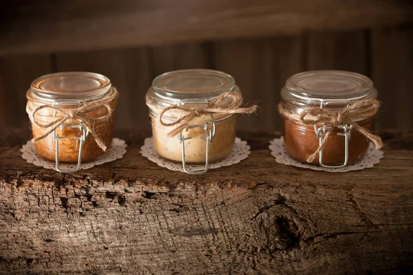 Jars of Nut Butter — Stock Photo, Image
