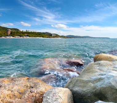 vahşi kayalık plaj