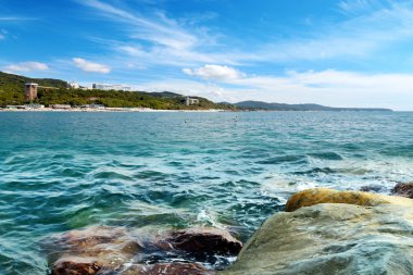 vahşi kayalık plaj