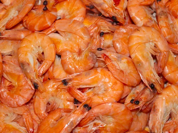 boiled sea prawns on a dish prepared for food