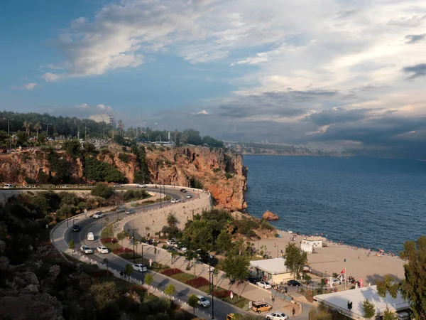Väg Längs Medelhavskusten Staden Antalya Turkiet — Stockfoto