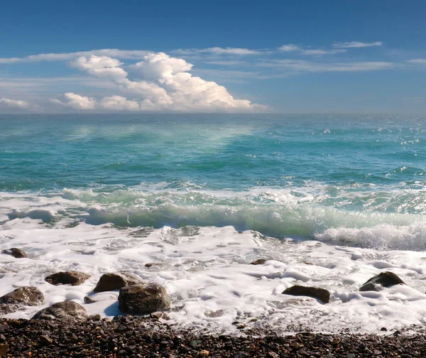 Θάλασσα Ακτή Βότσαλο Παραλία Για Χαλάρωση — Φωτογραφία Αρχείου