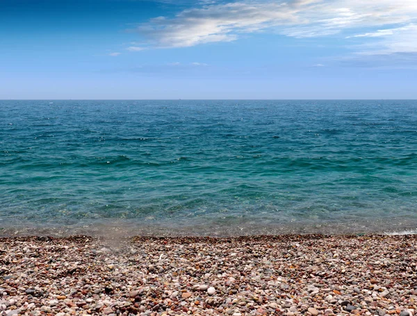 Beautiful Sea Beach Summer Sunny Sky Place Relax — ストック写真