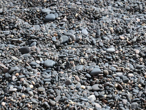 Круглий Морський Гальковий Камінь Пляжі — стокове фото