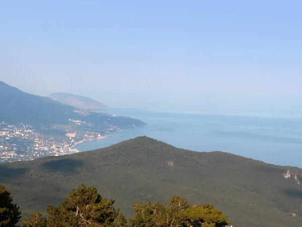 Vista Desde Cordillera Ciudad Yalta República Crimea — Foto de Stock