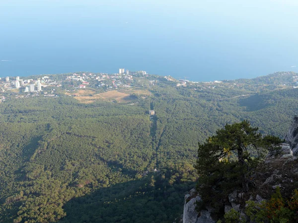 Vista Serra Para Cidade Yalta República Crimeia — Fotografia de Stock