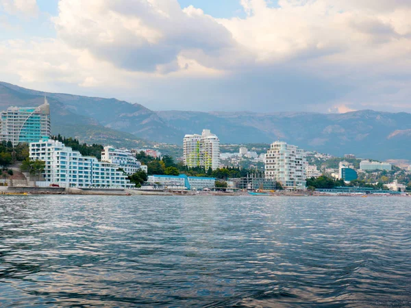 Widok Morza Budynki Parki Jałty Republiki Krymu — Zdjęcie stockowe