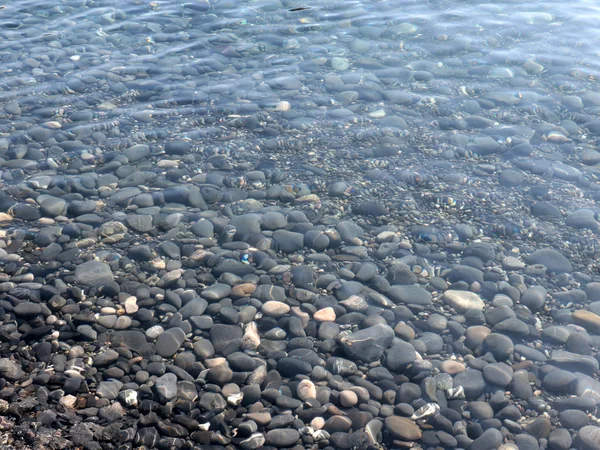 Large Rounded Stones Sea Pebble Beach — Stock Photo, Image