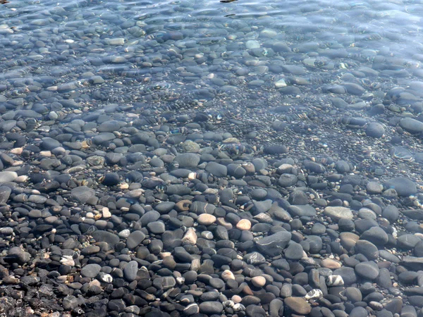 Grandes Pedras Arredondadas Praia Seixos Mar — Fotografia de Stock