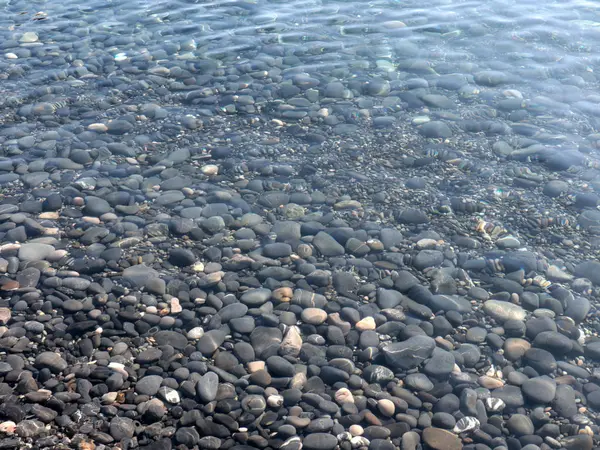 Deniz Çakıl Taşlarının Büyük Yuvarlak Taşları — Stok fotoğraf