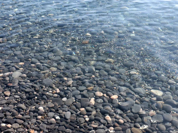 Large Rounded Stones Sea Pebble Beach — ストック写真