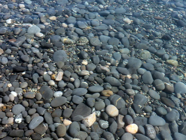 Große Runde Steine Vom Kieselstrand Des Meeres — Stockfoto