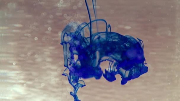 Abstract Movement Fantasy Figures Mixing Liquid Ink — Stock Video