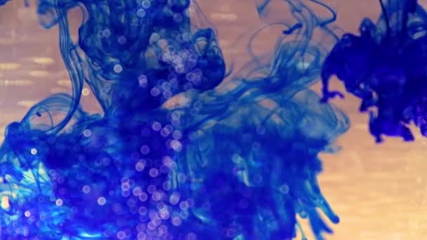 Sıvı Mürekkebi Karıştırırken Soyut Hareket Fantezi Figürleri — Stok video
