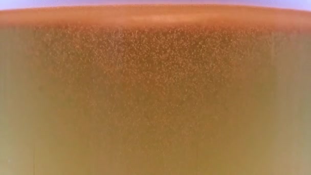 Пузырьки Воздуха Толщине Напитка — стоковое видео
