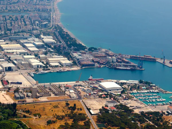 Mécanismes Fonctionnement Dans Zone Eau Port Maritime Des Bâtiments Antalya — Photo