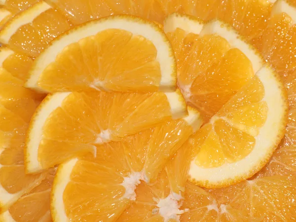 Schöne Scheiben Reife Frische Orange Zum Essen Zubereitet — Stockfoto