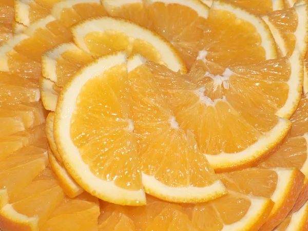Lovely Slices Ripe Fresh Orange Prepared Eating — Stock Photo, Image