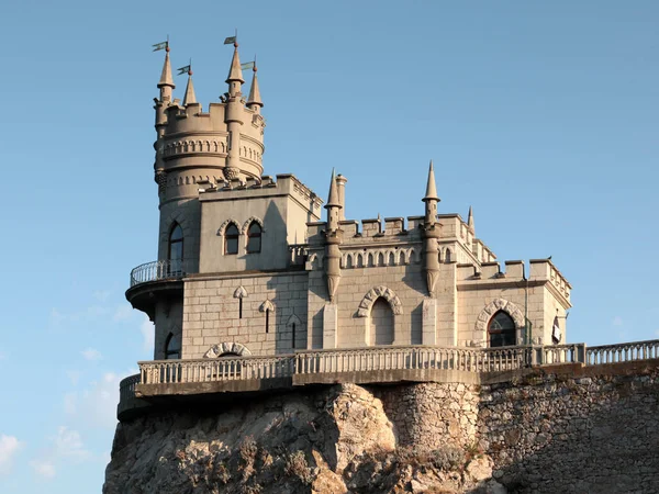Самый Маленький Замок Европе Ласточкино Гнездо Ялта Республики Крым — стоковое фото
