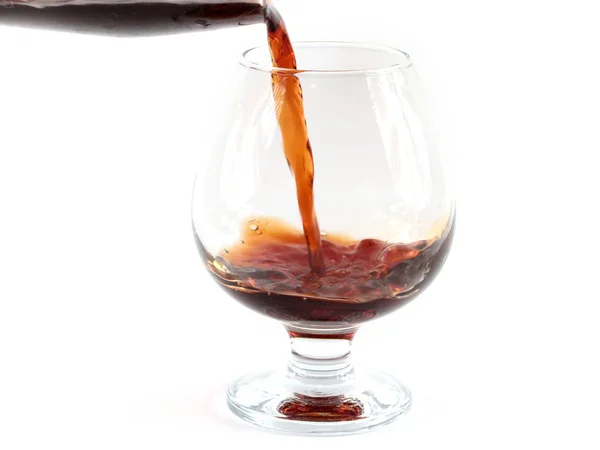 Padrões Bebida Extravagantes Derramar Vinho Copo — Fotografia de Stock